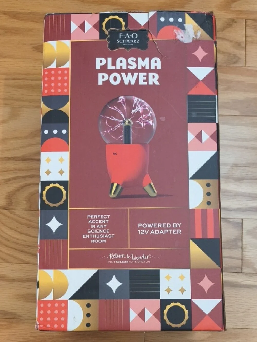 FAO Schwarz Lightning Plasma Globe Ages 14+ NWT Open Box